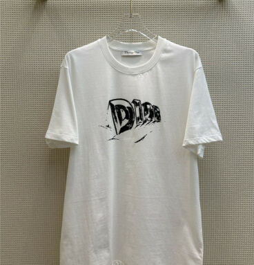 Dior logo lettering short-sleeved T-shirt