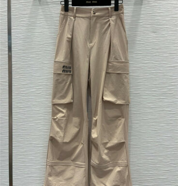 miumiu functional wind tooling pocket trousers