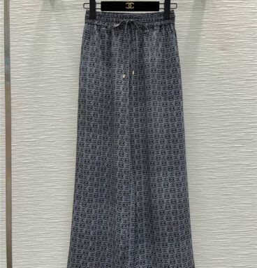 chanel air conditioner wide leg pants
