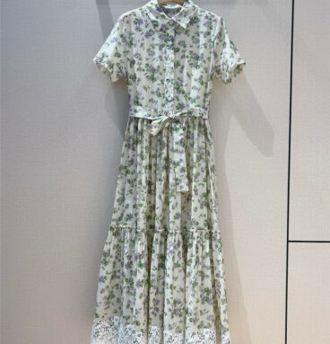 dior small flower print dress