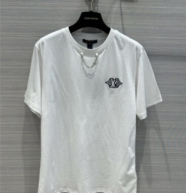 louis vuitton LV limited edition embroidered logo T-shirt