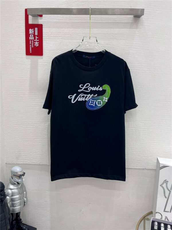 louis vuitton LV toothbrush embroidered cotton short sleeves