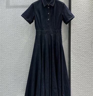Dior original color blue denim dress