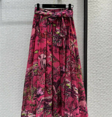 dior Lani pink Voyage Jouy print long skirt