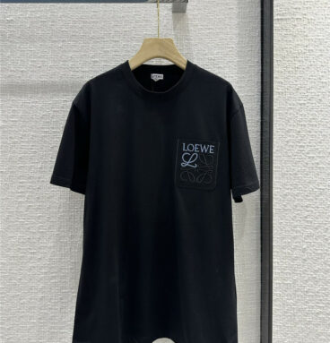 loewe color block embroidery logo large T-shirt