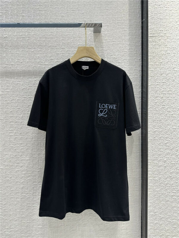 loewe color block embroidery logo large T-shirt