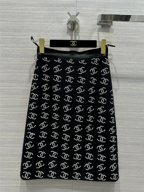Chanel double C high temperature hot beads mid-length skirt
