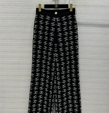 Chanel double C high temperature hot beads straight pants
