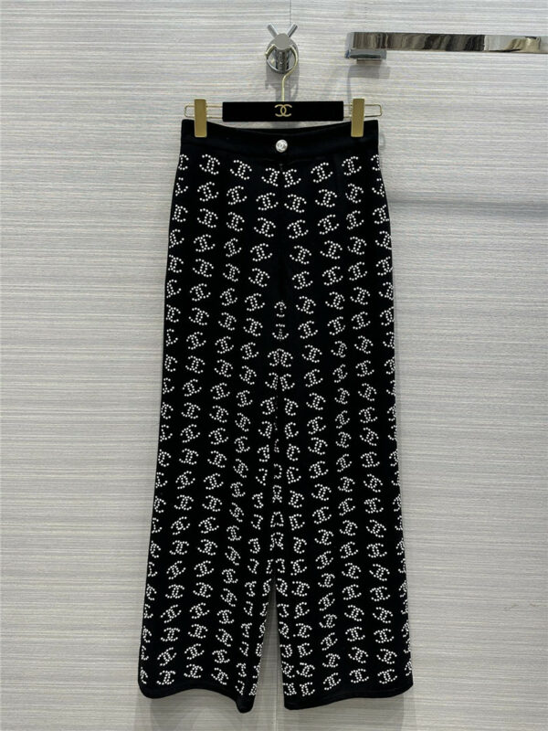 Chanel double C high temperature hot beads straight pants