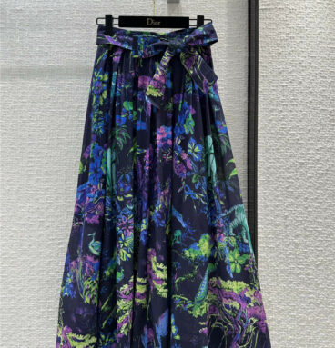 dior jouy print long skirt
