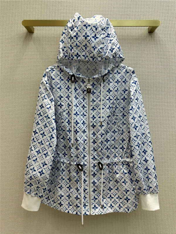 louis vuitton LV hooded sunscreen trench coat