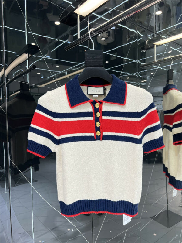 gucci summer new polo knitted short sleeve