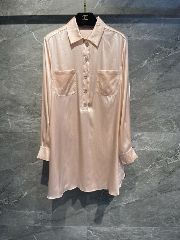 Chanel pink silk shirt