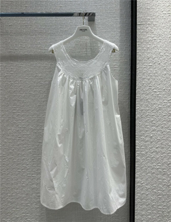 prada white cotton dress
