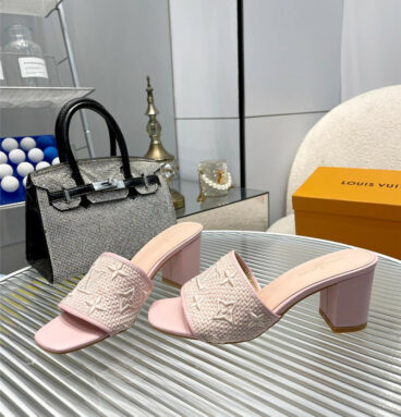 louis vuitton LV catwalk high-heeled slippers