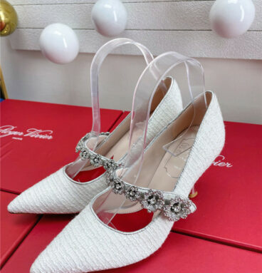Roger vivier wedding shoes snow diamond series high heels