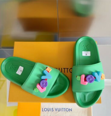 louis vuitton LV monogram DIY decorative slippers
