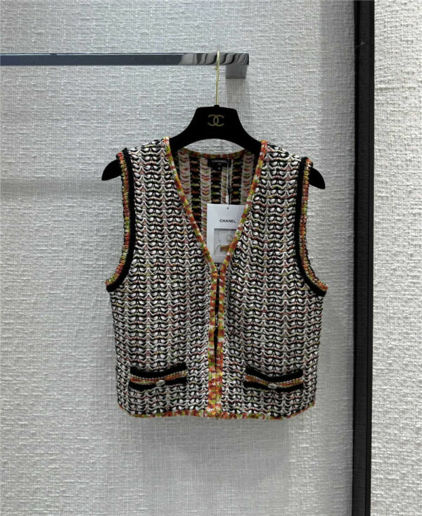 Chanel V-neck knitted vest