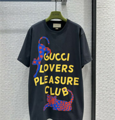 gucci color leopard print large T-shirt