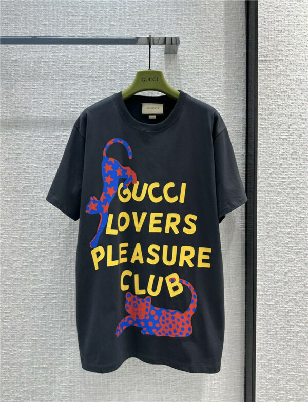 gucci color leopard print large T-shirt