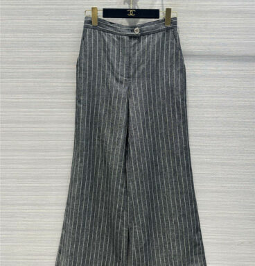 Chanel advanced striped wide leg pants