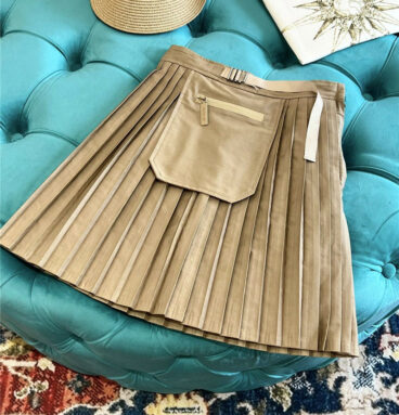 dior pleated mini skirt
