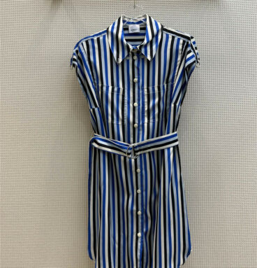 Burberry Stripe Sleeveless Dress