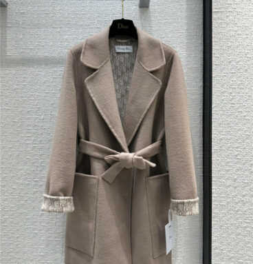 Dior presbyopic logo double-sided lapel wool coat