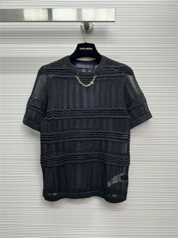louis vuitton LV new knitted short-sleeved top