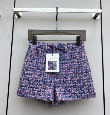 Chanel New Romantic Plaid Soft Tweed Shorts