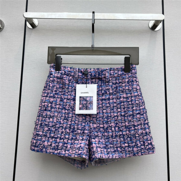 Chanel New Romantic Plaid Soft Tweed Shorts
