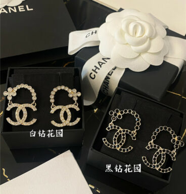 Chanel Swarovski crystal diamond earrings