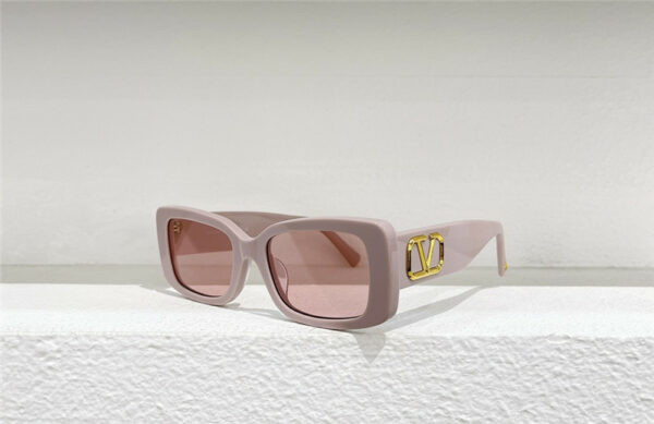 valentino rectangular acetate-frame sunglasses