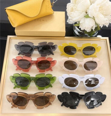 loewe new catwalk nylon injection molding floral sunglasses