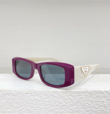 prada new trendy triangle logo rectangular sunglasses