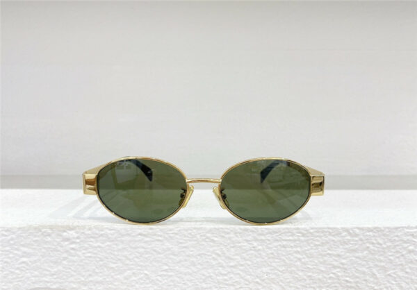 celine trendy vintage round metal frame sunglasses