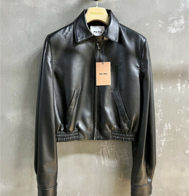 miumiu leather jacket