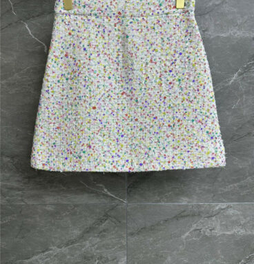Chanel color sequin skirt