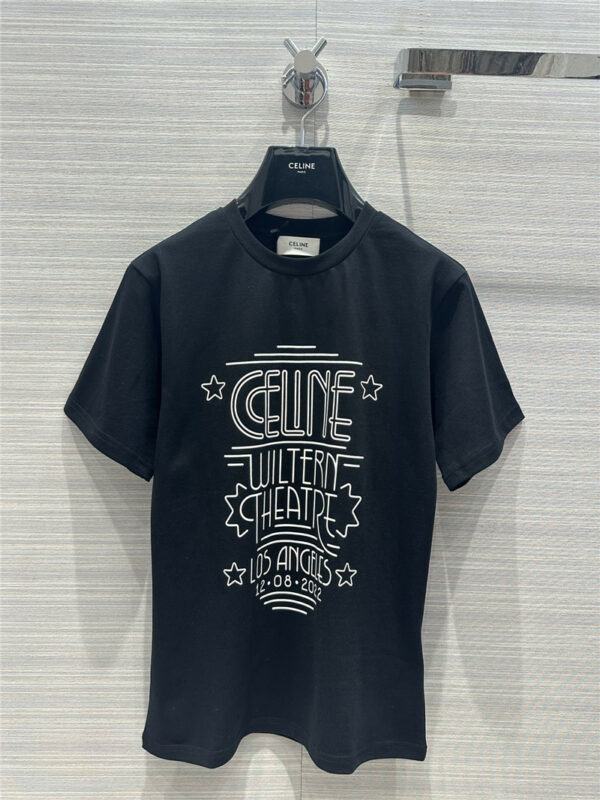 celine autumn and winter new logo cropped T-shirt