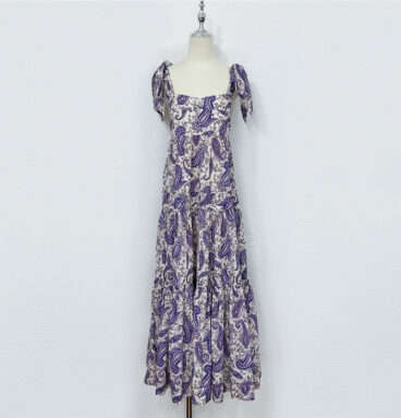 zimm hot style purple flower strap dress