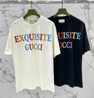 gucci colorful letter print T-shirt