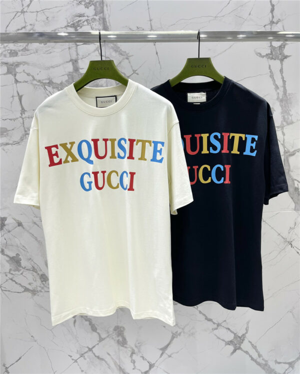 gucci colorful letter print T-shirt