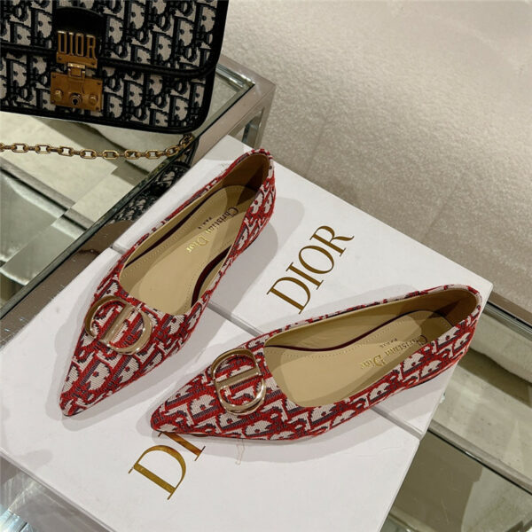 dior early spring new pointed flat shoes