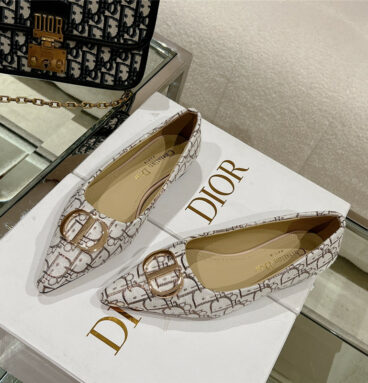 dior early spring new pointed flat shoes