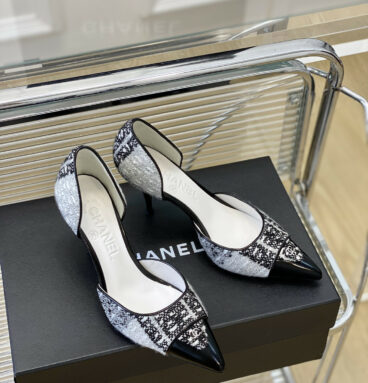 chanel side empty high heels