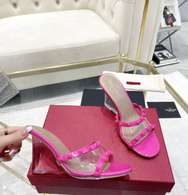valentino new high-heeled half slippers