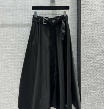 prada new classic black mid-length skirt