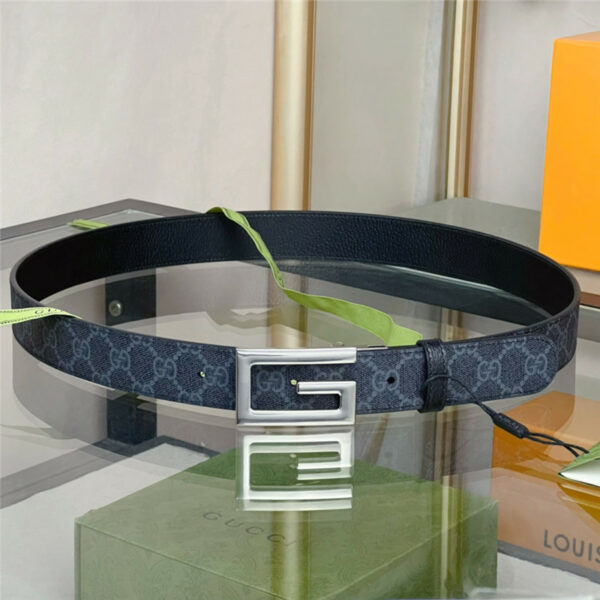 gucci square G buckle reversible belt