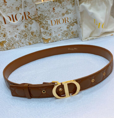 Dior new rhombic sheepskin belt