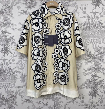 Prada early autumn new tie-dye short-sleeved shirt